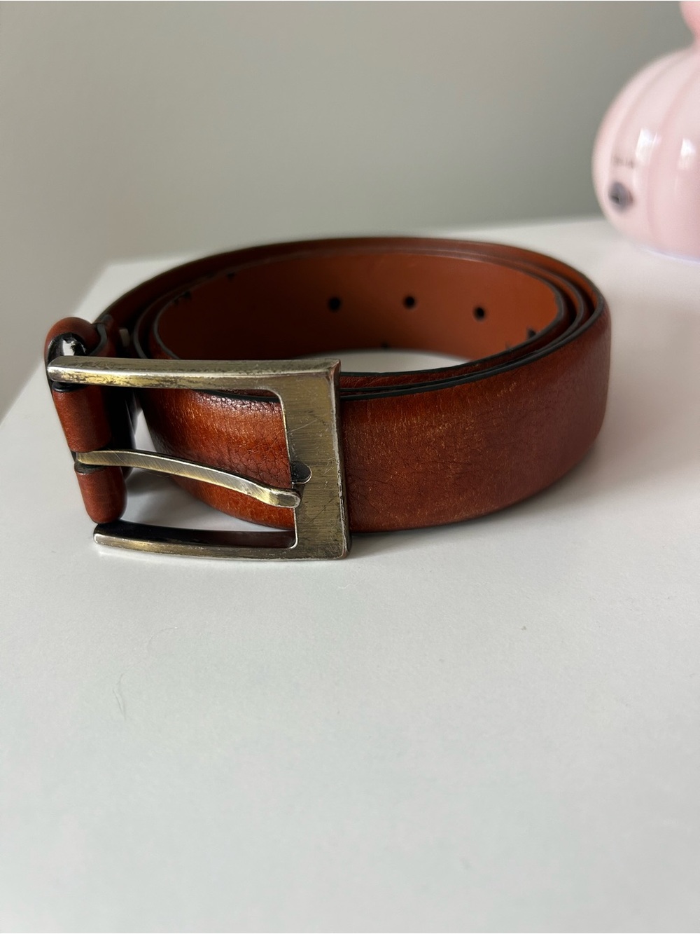 Men’s Warehouse brown full grain Italian leather 4610-03 36/90